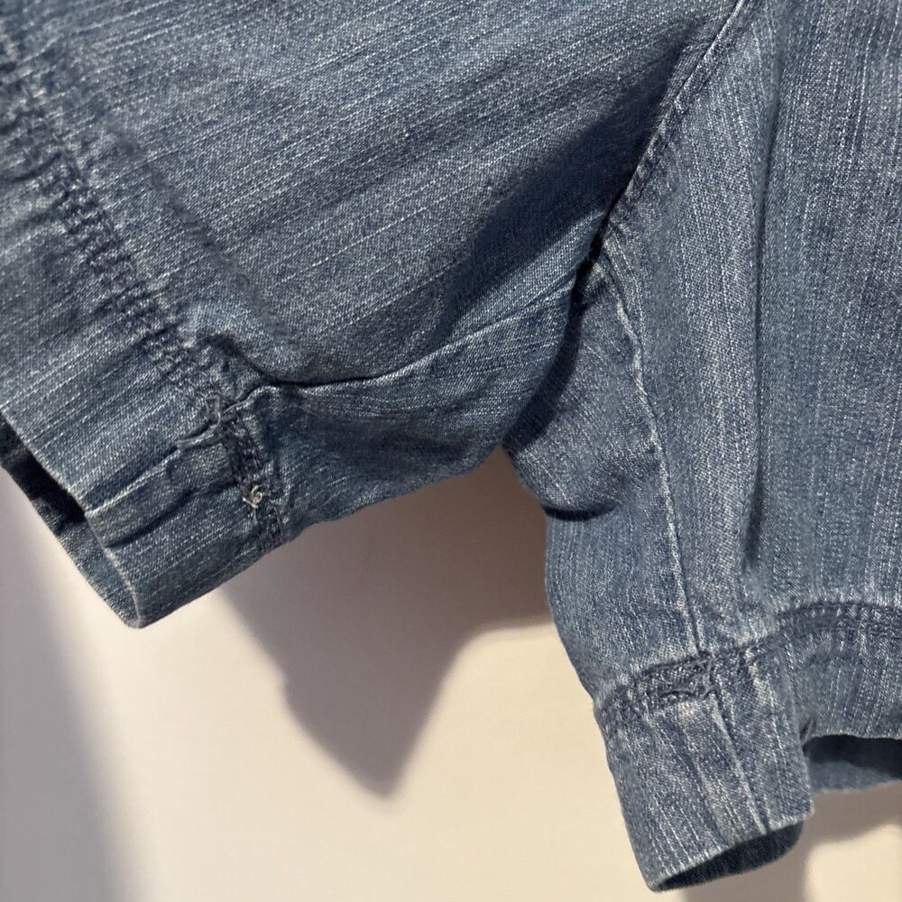 George Women Blue Jean Elastic Waist Shorts Large 36-38 Pockets Waist 36" Preown - Picture 4 of 9
